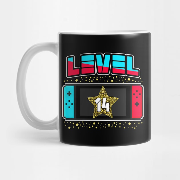 Level 14 Birthday Gifts Boy 14 Years Old Video Games by Tun Clothing